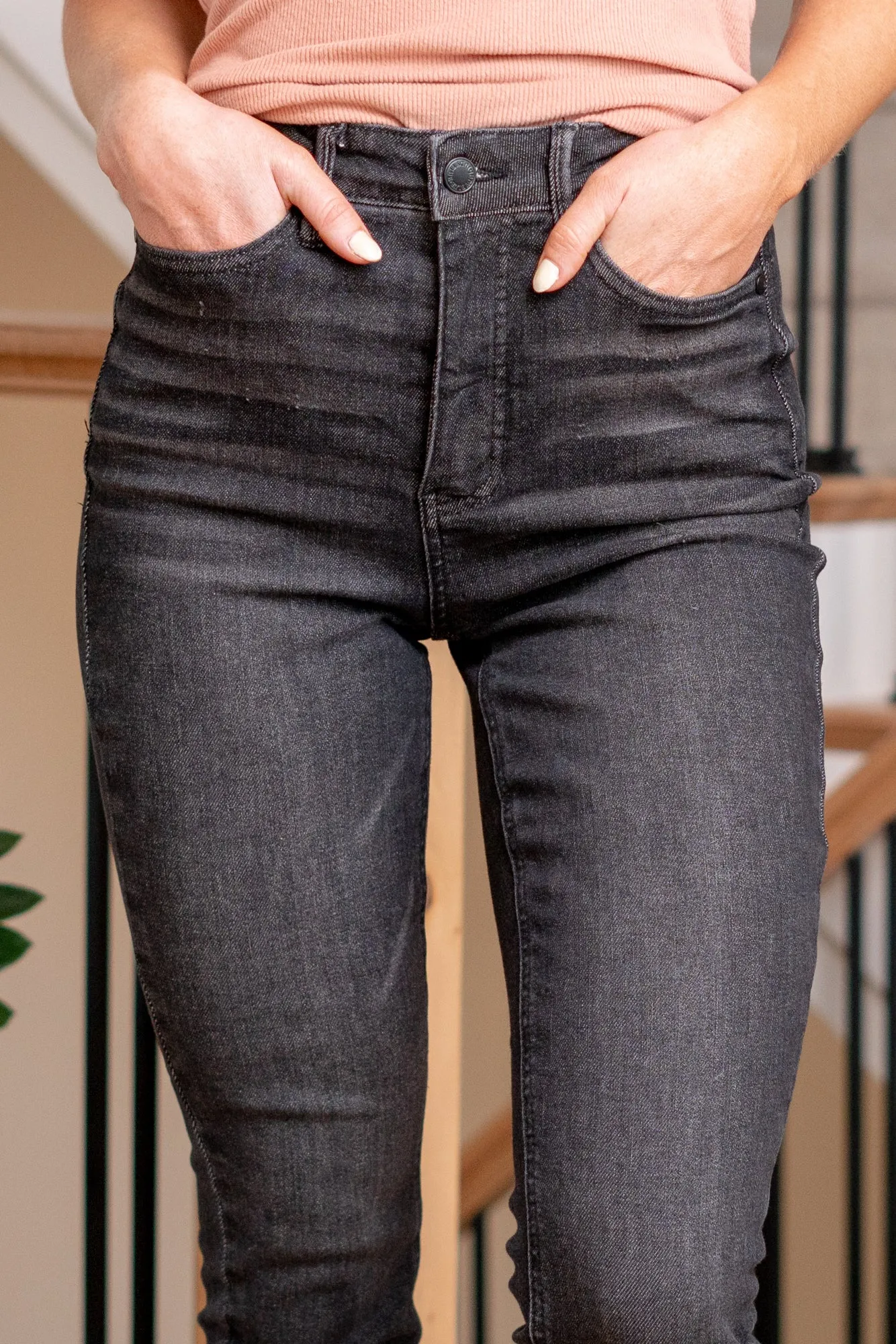 Plus Size Avon Tummy Control Black Wash Skinny
