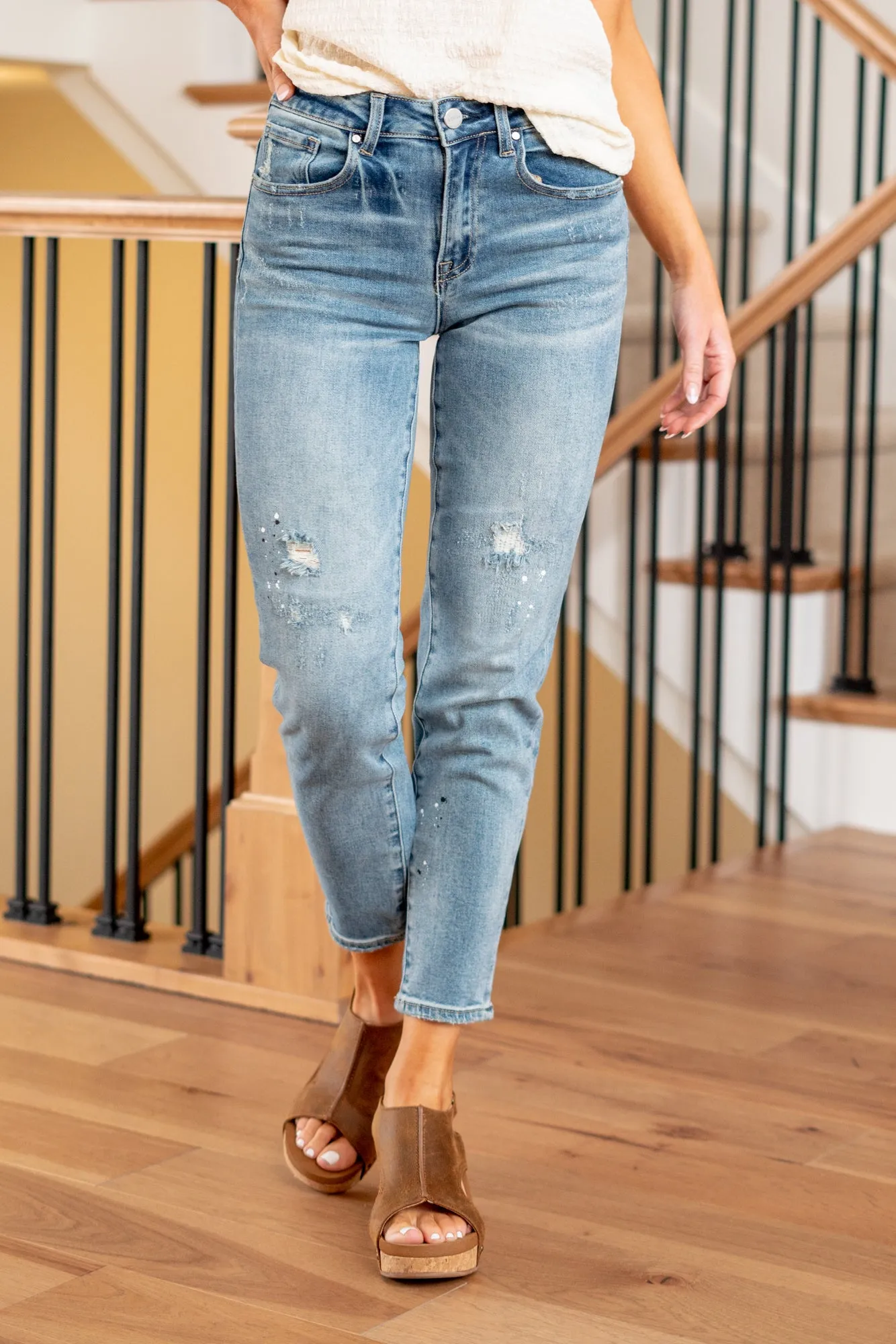 Plus Size Peyton Mid Rise Tapered Jeans
