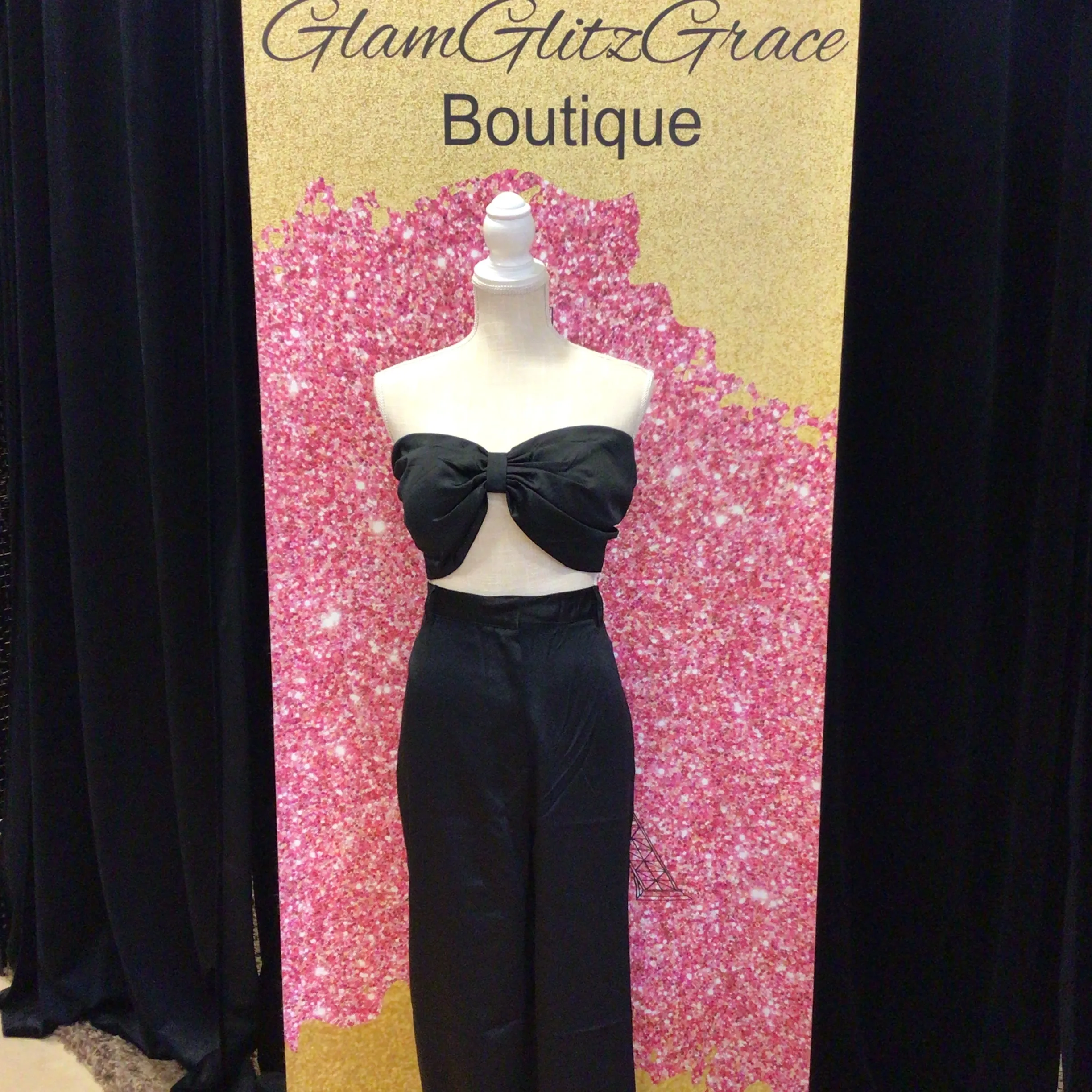 Plus size polyester sateen pantsuit