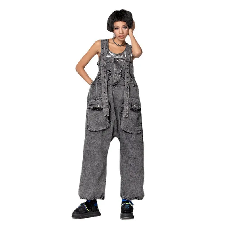Plus Size Trendy Brand Denim Overalls