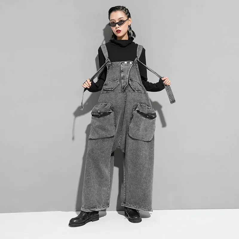 Plus Size Trendy Brand Denim Overalls