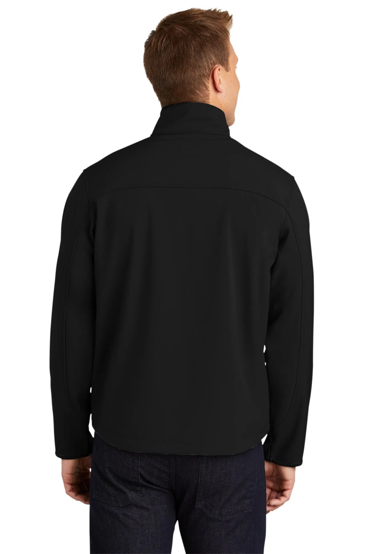 Port Authority Tall Glacier Soft Shell Jacket. TLJ790 Black/ Chrome Tall