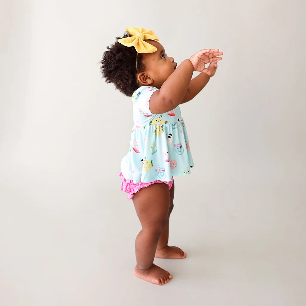 Posh Peanut Donuts S/S Basic Peplum Top & Bloomer Set