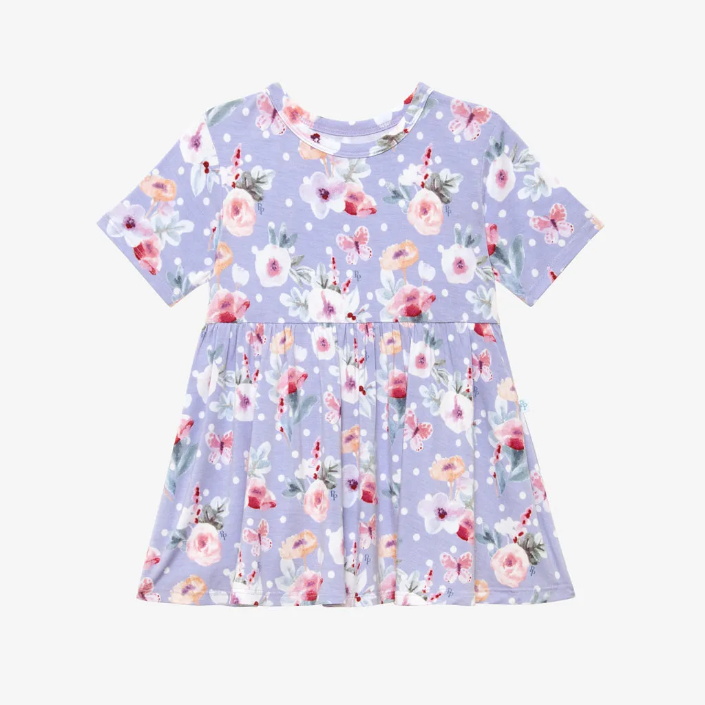 Posh Peanut Samantha S/S Basic Peplum Top & Ruffled Short