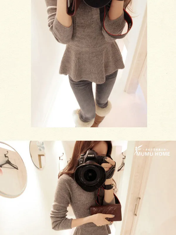 posh peplum sweater