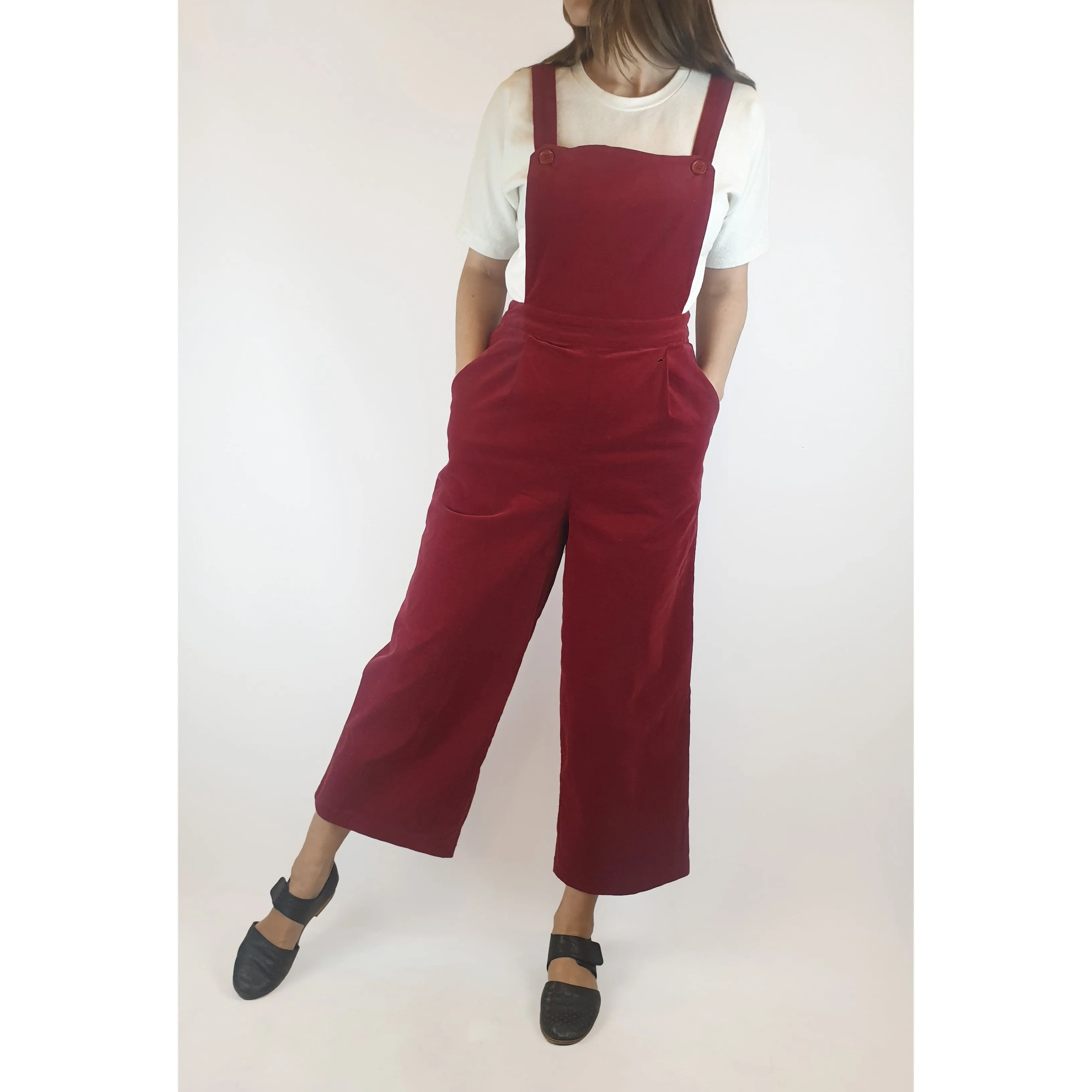 Princess Highway preloved red cord overalls size 8