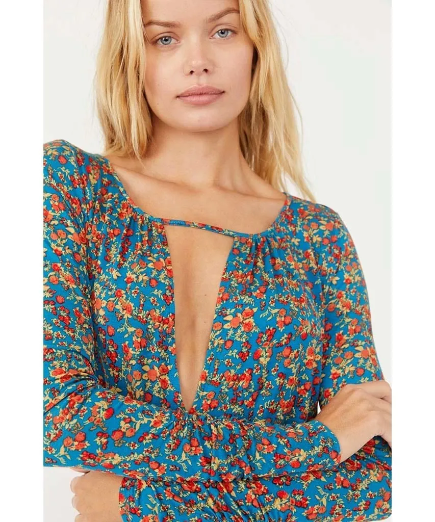 Printed Bodysuit Turquoise Combo