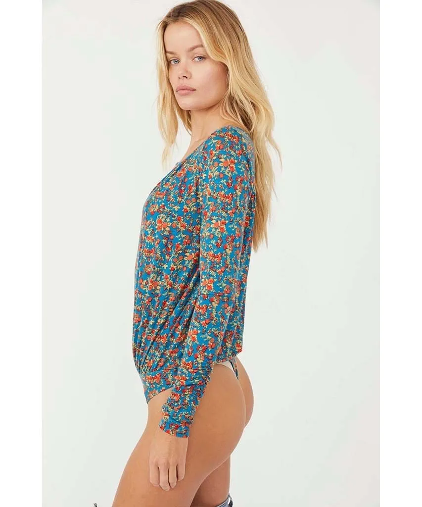 Printed Bodysuit Turquoise Combo