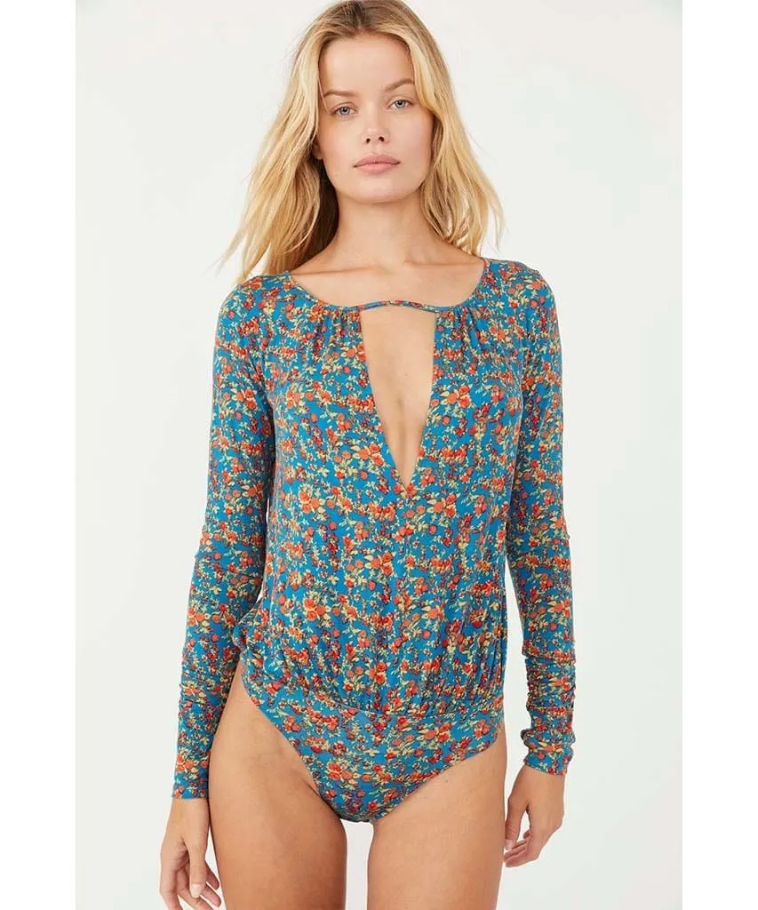 Printed Bodysuit Turquoise Combo