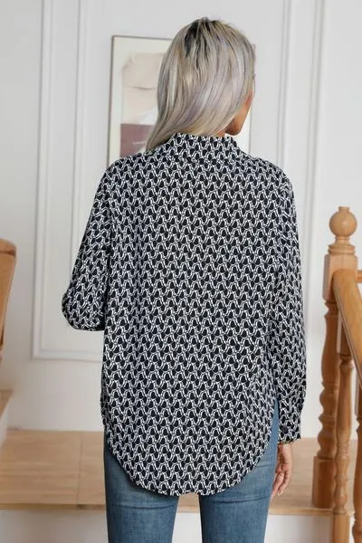 Printed Buttoned Long Sleeve Shirt (3 Colors)