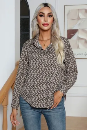 Printed Buttoned Long Sleeve Shirt (3 Colors)