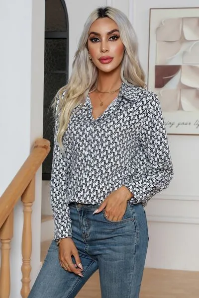 Printed Buttoned Long Sleeve Shirt (3 Colors)
