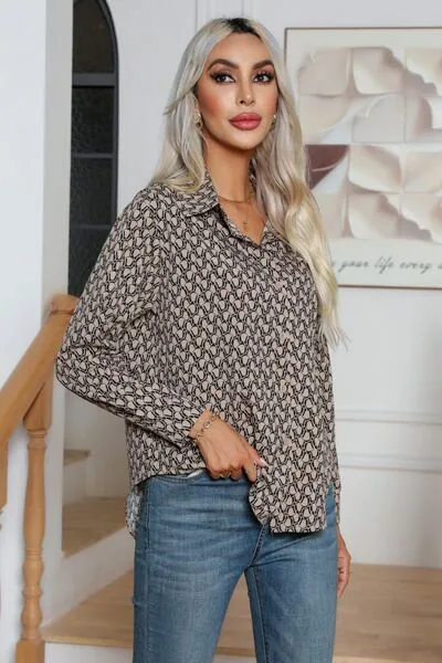 Printed Buttoned Long Sleeve Shirt (3 Colors)
