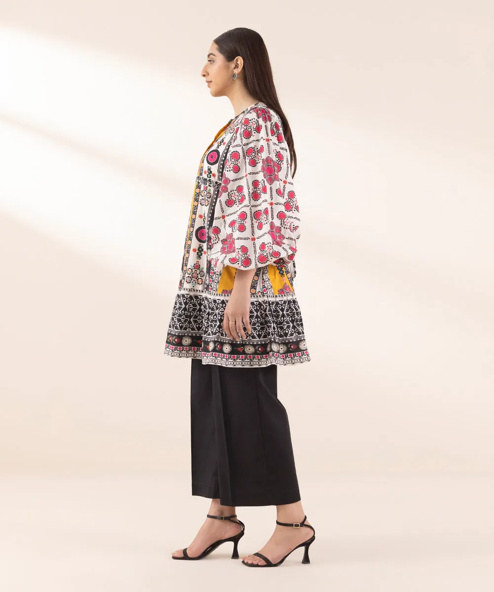 Printed Peplum Top