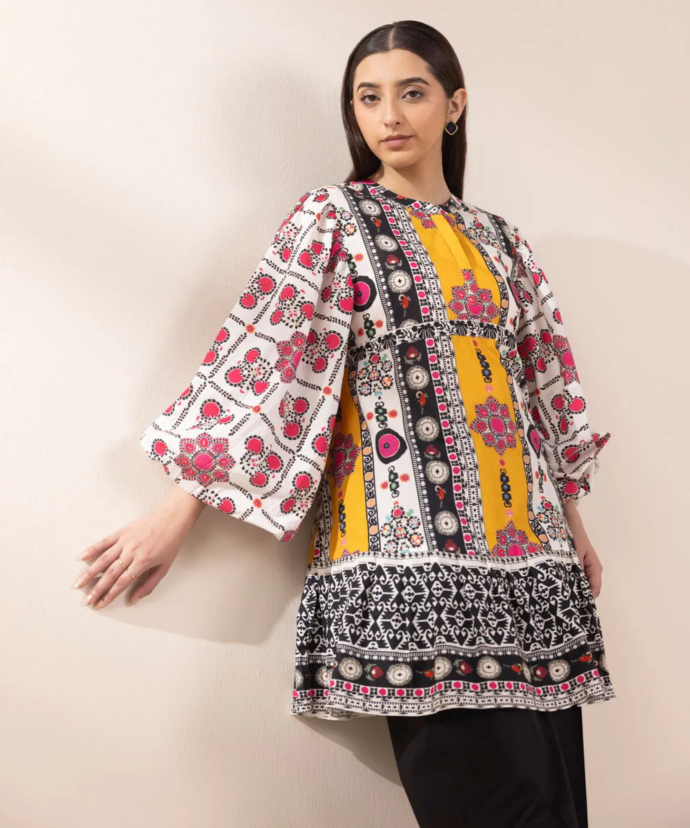 Printed Peplum Top