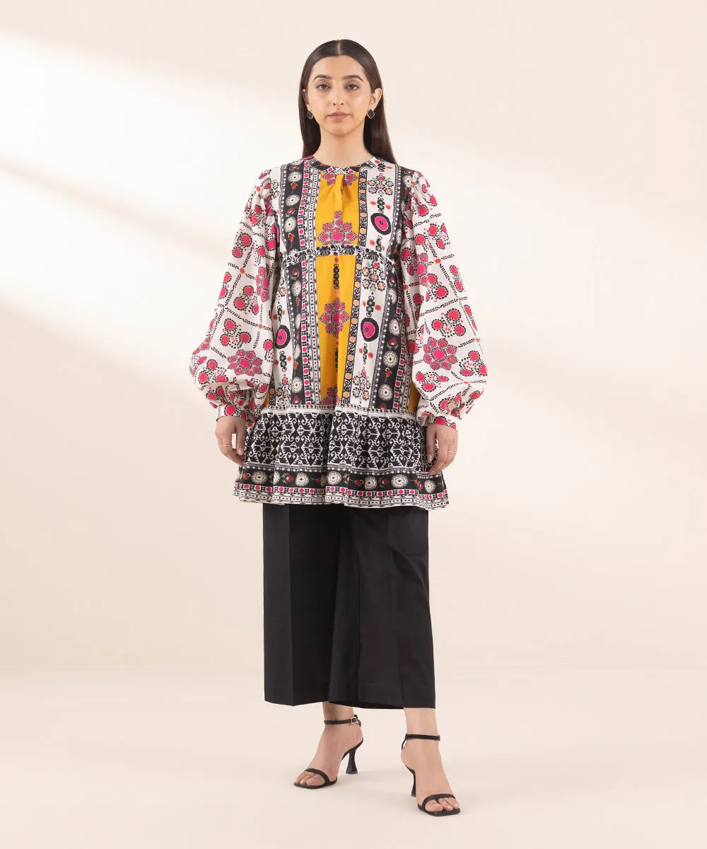 Printed Peplum Top