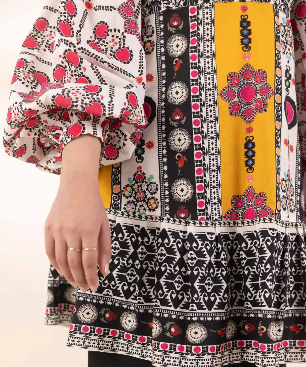 Printed Peplum Top