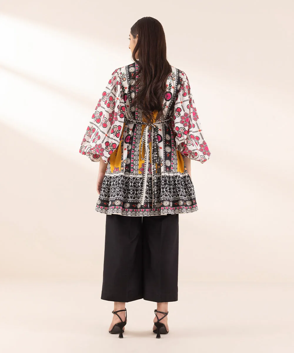 Printed Peplum Top