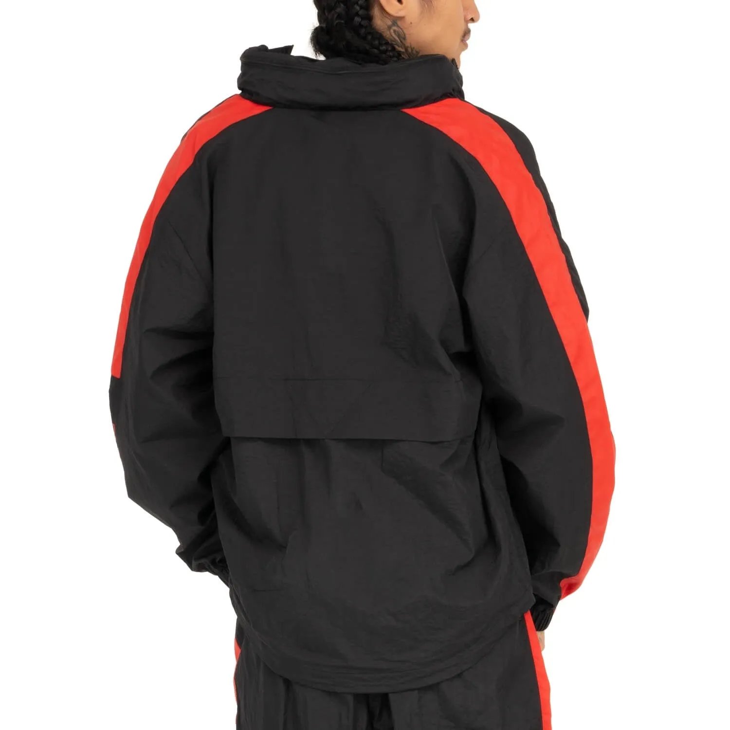 Pro Club Full Court Windbreaker Jacket - Black/Red