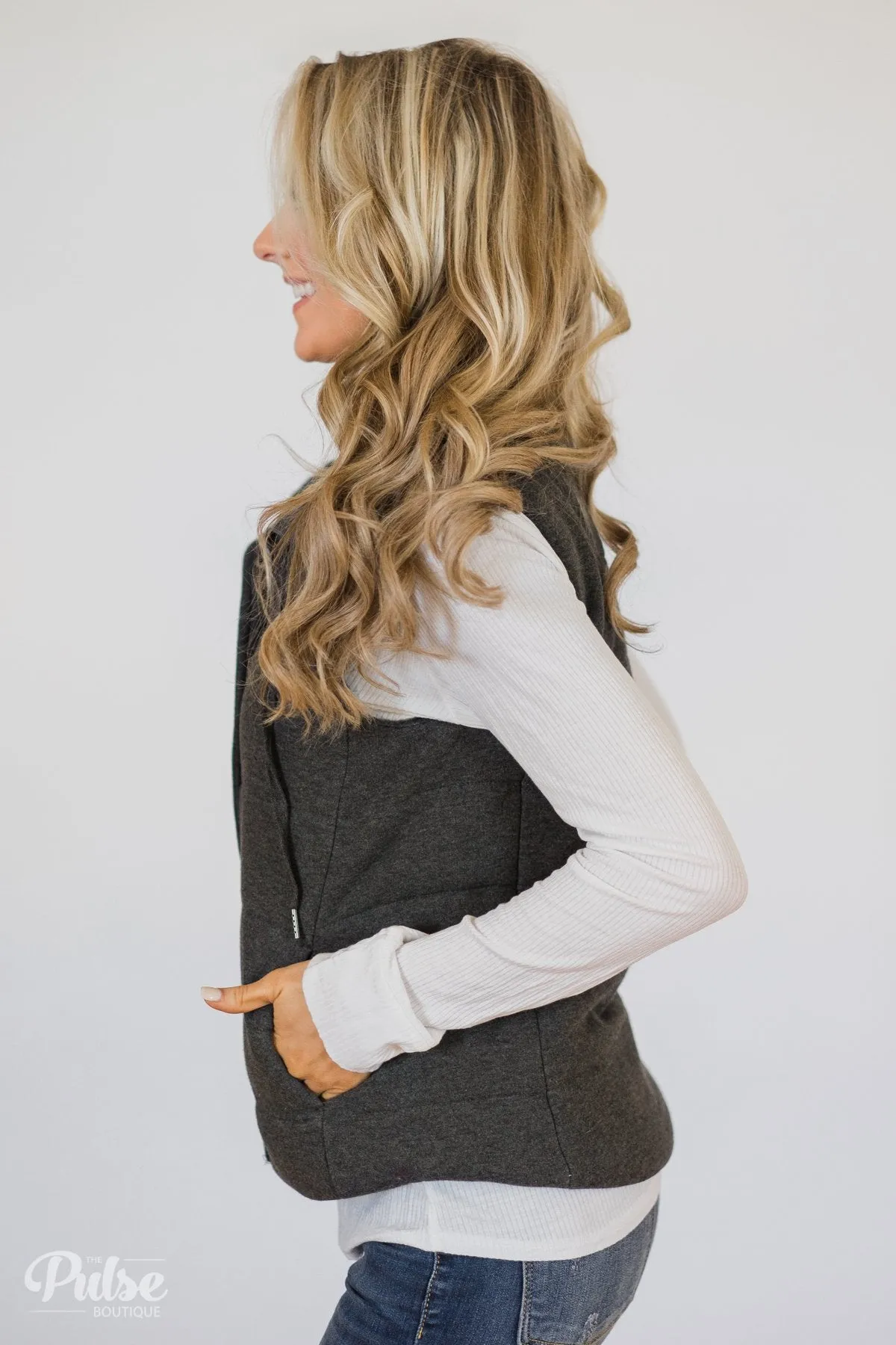 Puffer Vest- Charcoal