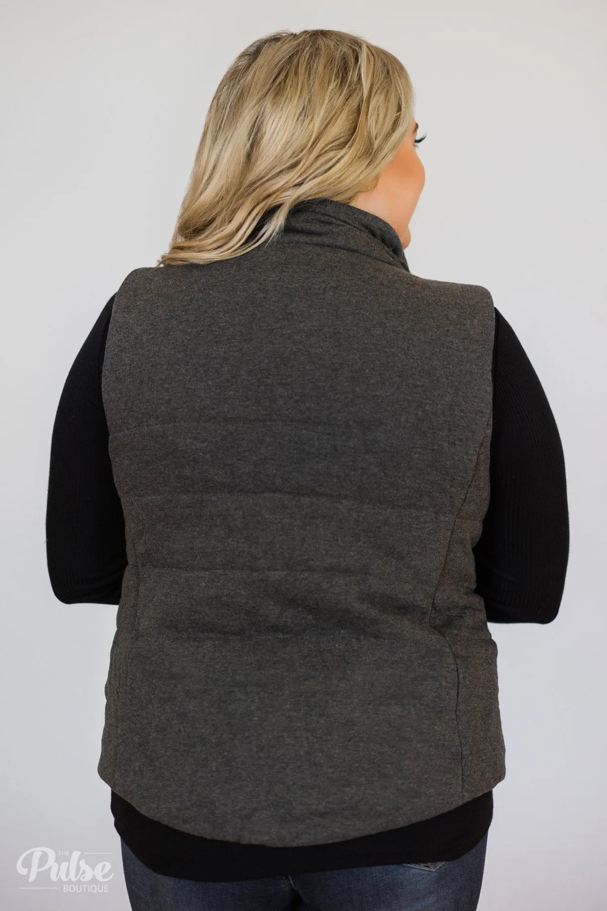 Puffer Vest- Charcoal
