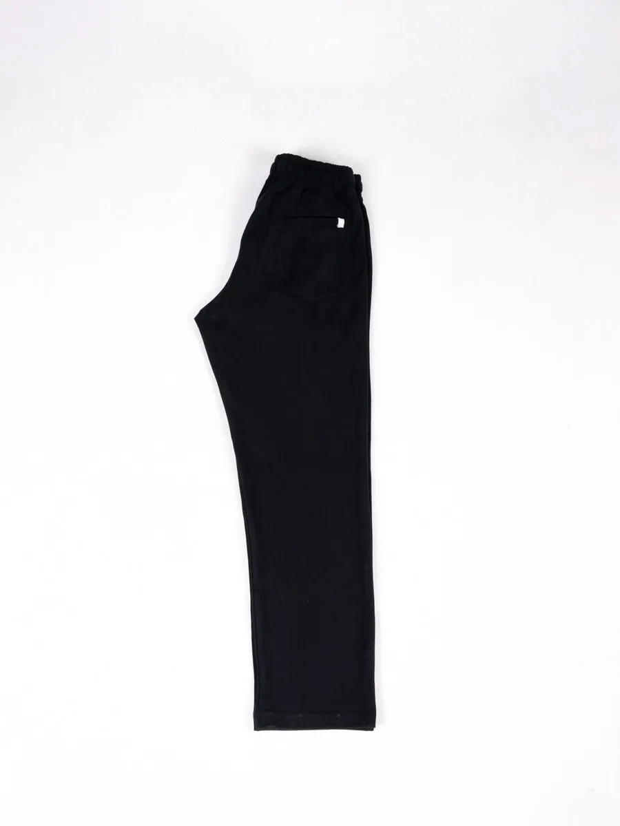 Pure Black Flex  Cotton Jersey Pajama