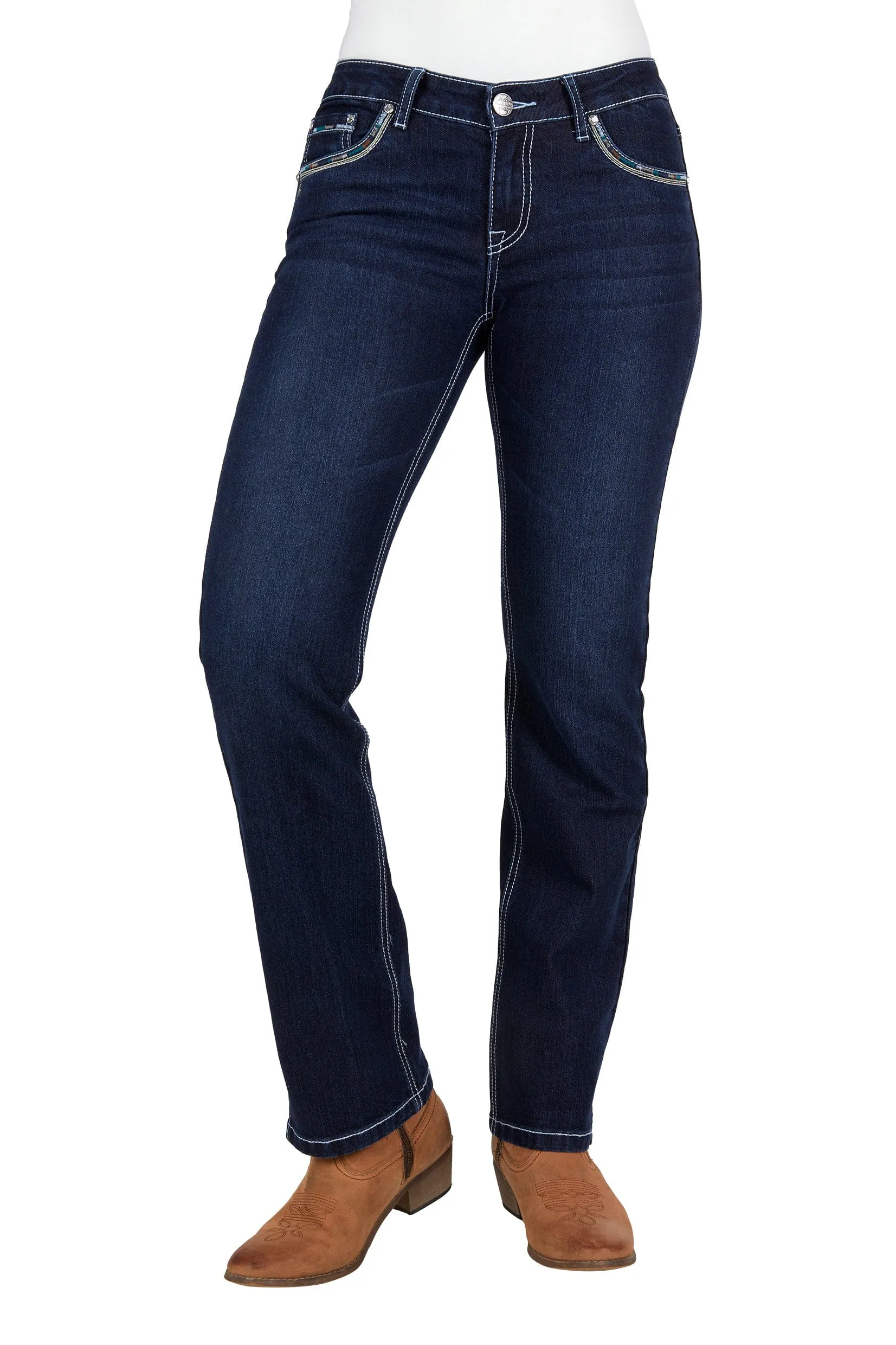 Pure Western Jeans Womens Oda Straight Leg 32in