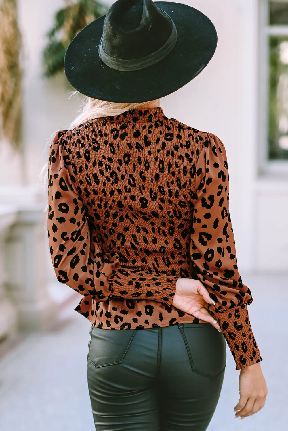 Purrfect Peplum Leopard Top