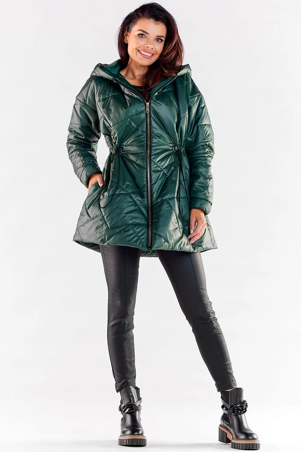 Quilted Hooded Windbreaker Jacket