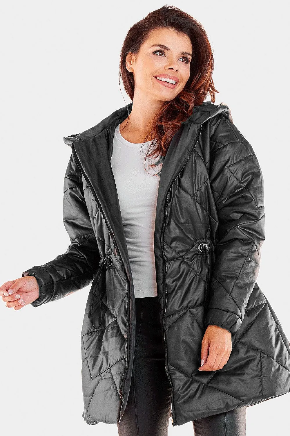 Quilted Hooded Windbreaker Jacket