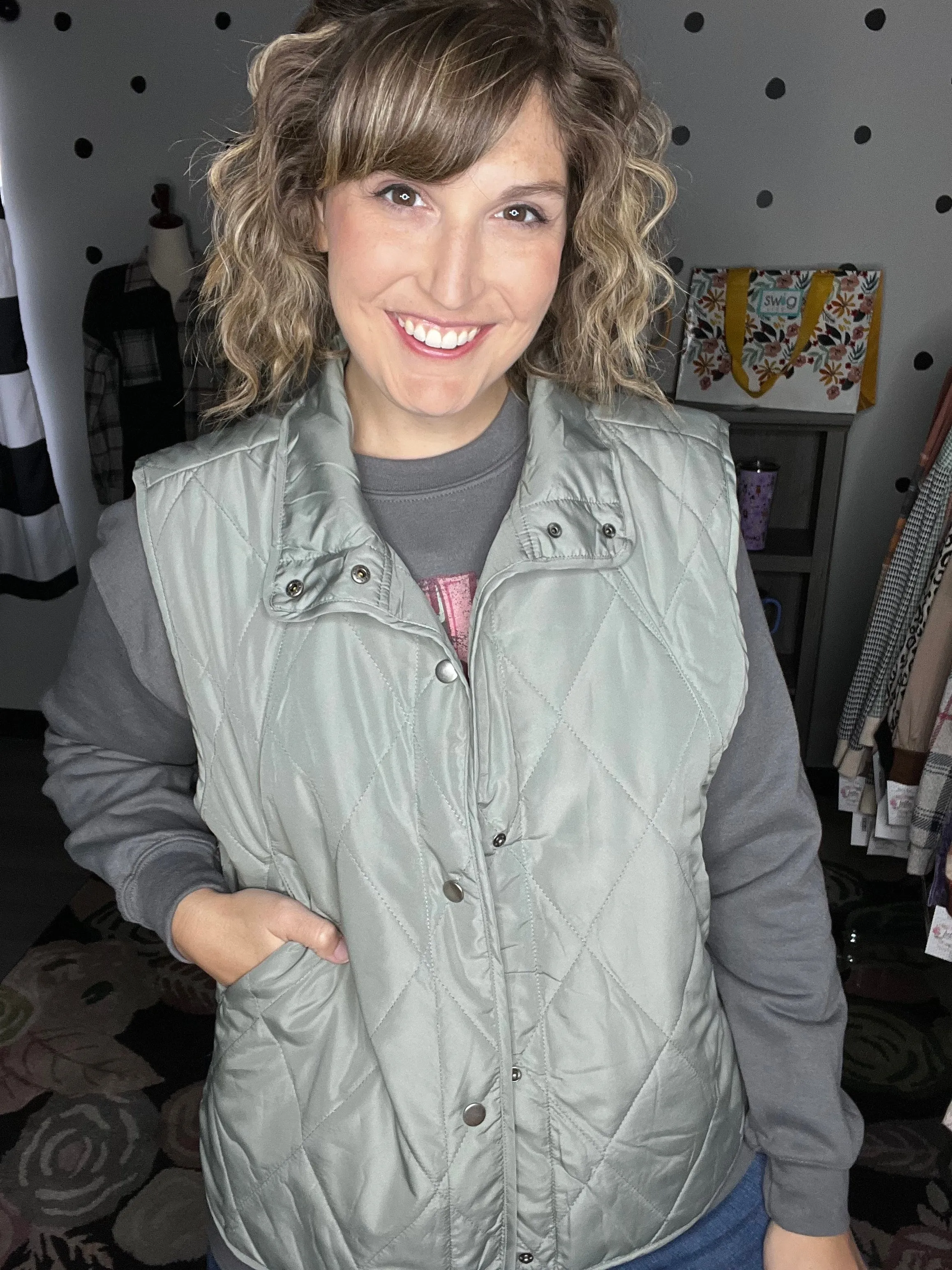 Quilted Snap Up Vests | 3 Colors