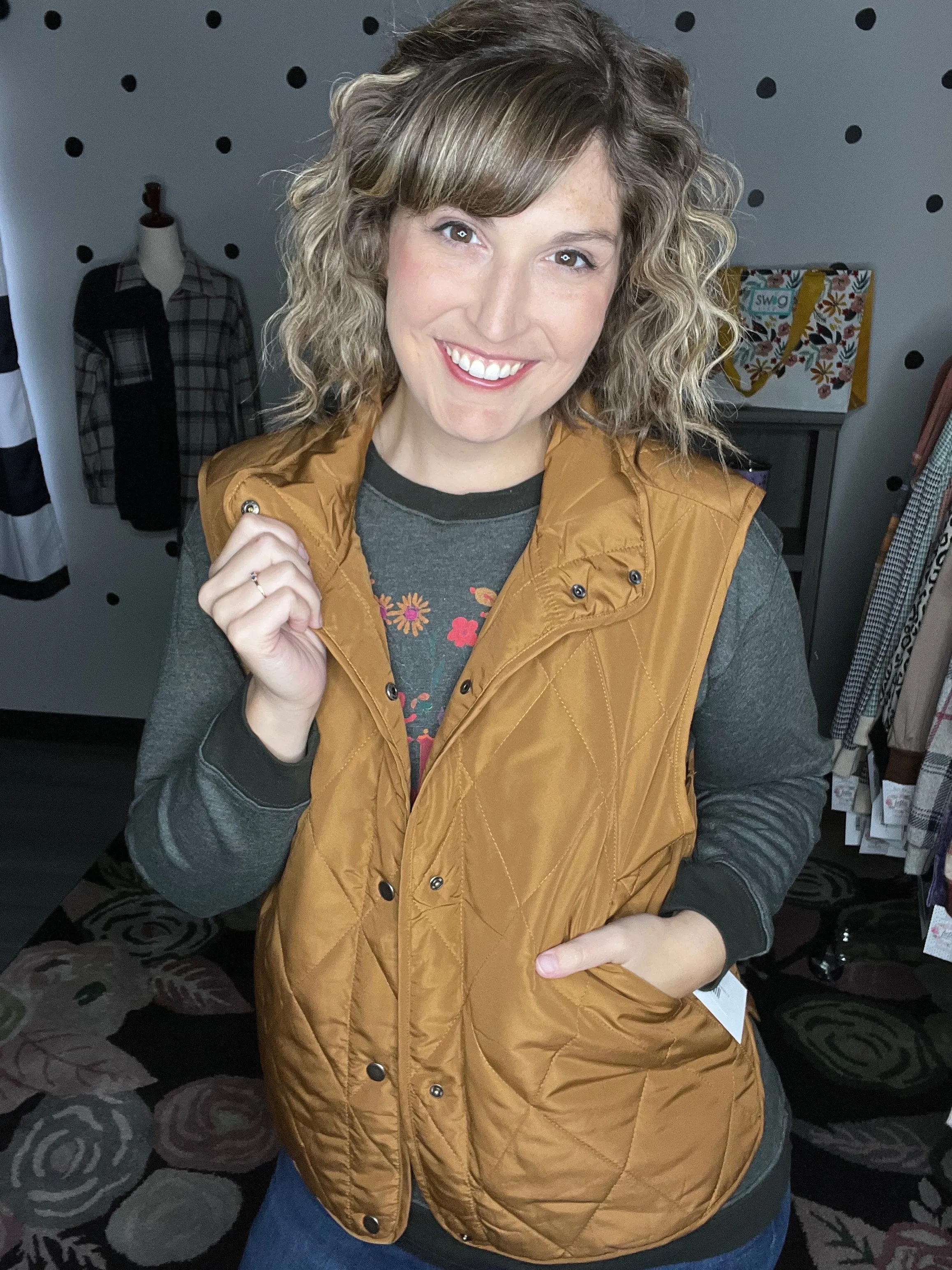 Quilted Snap Up Vests | 3 Colors