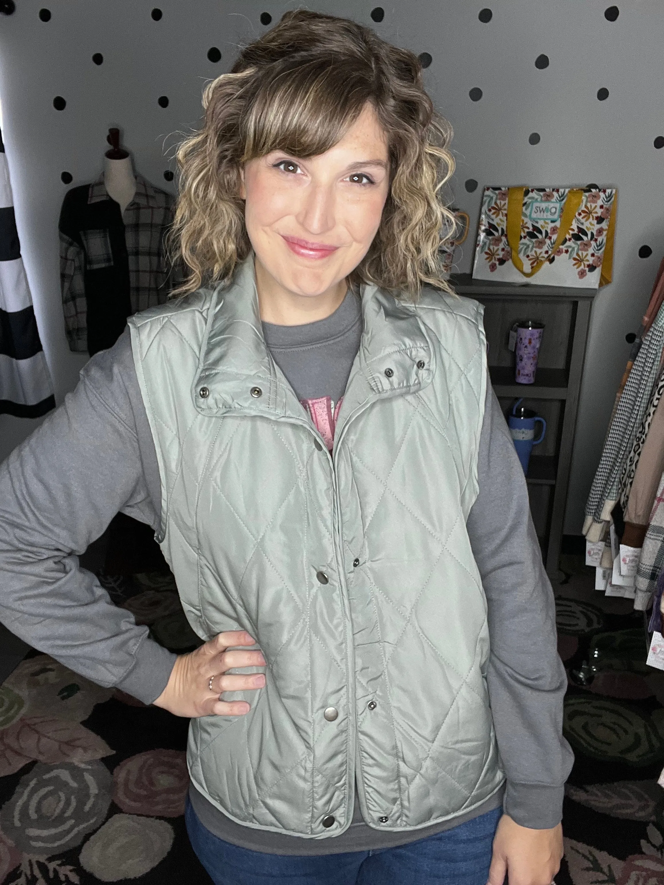 Quilted Snap Up Vests | 3 Colors