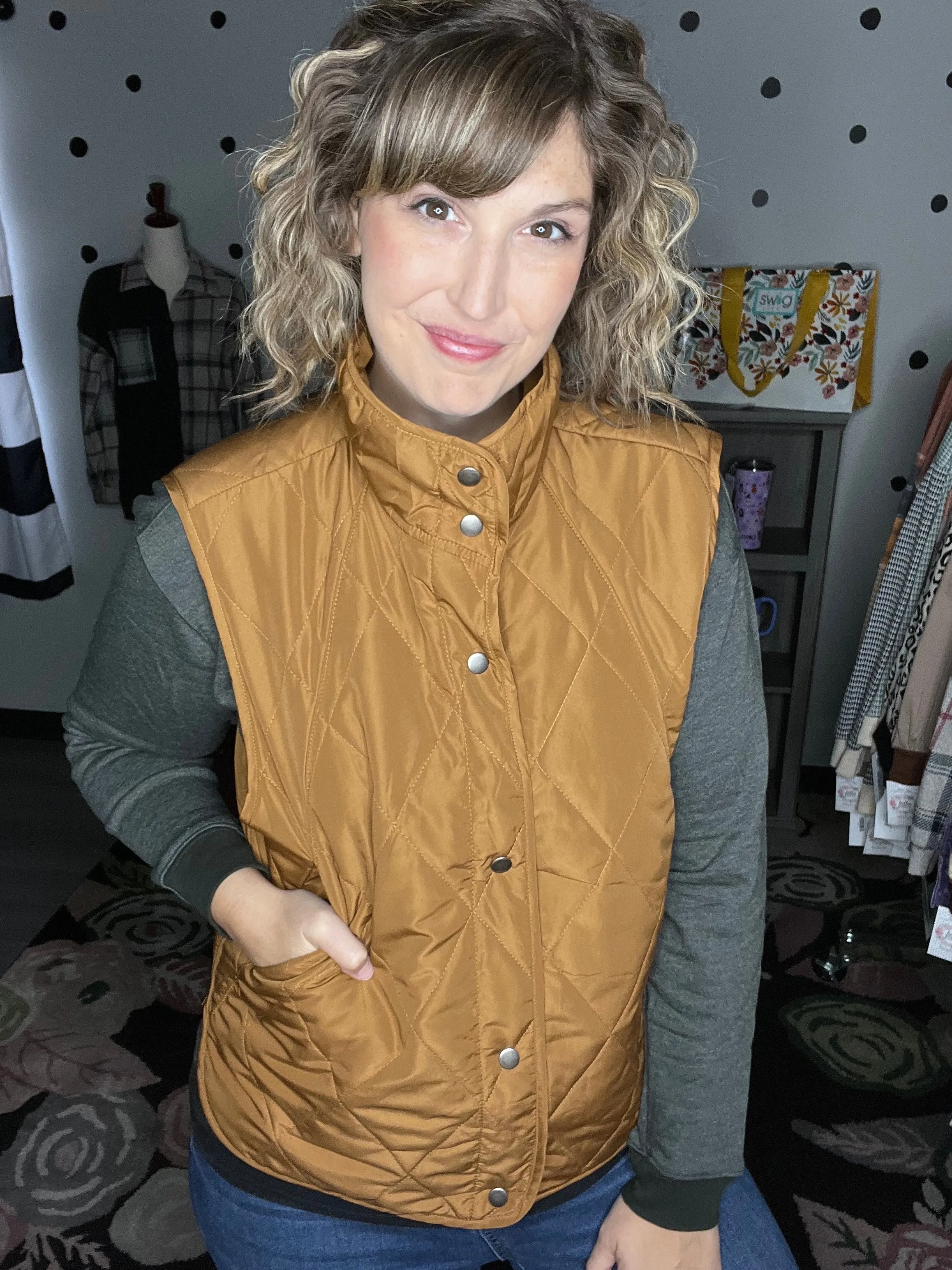 Quilted Snap Up Vests | 3 Colors