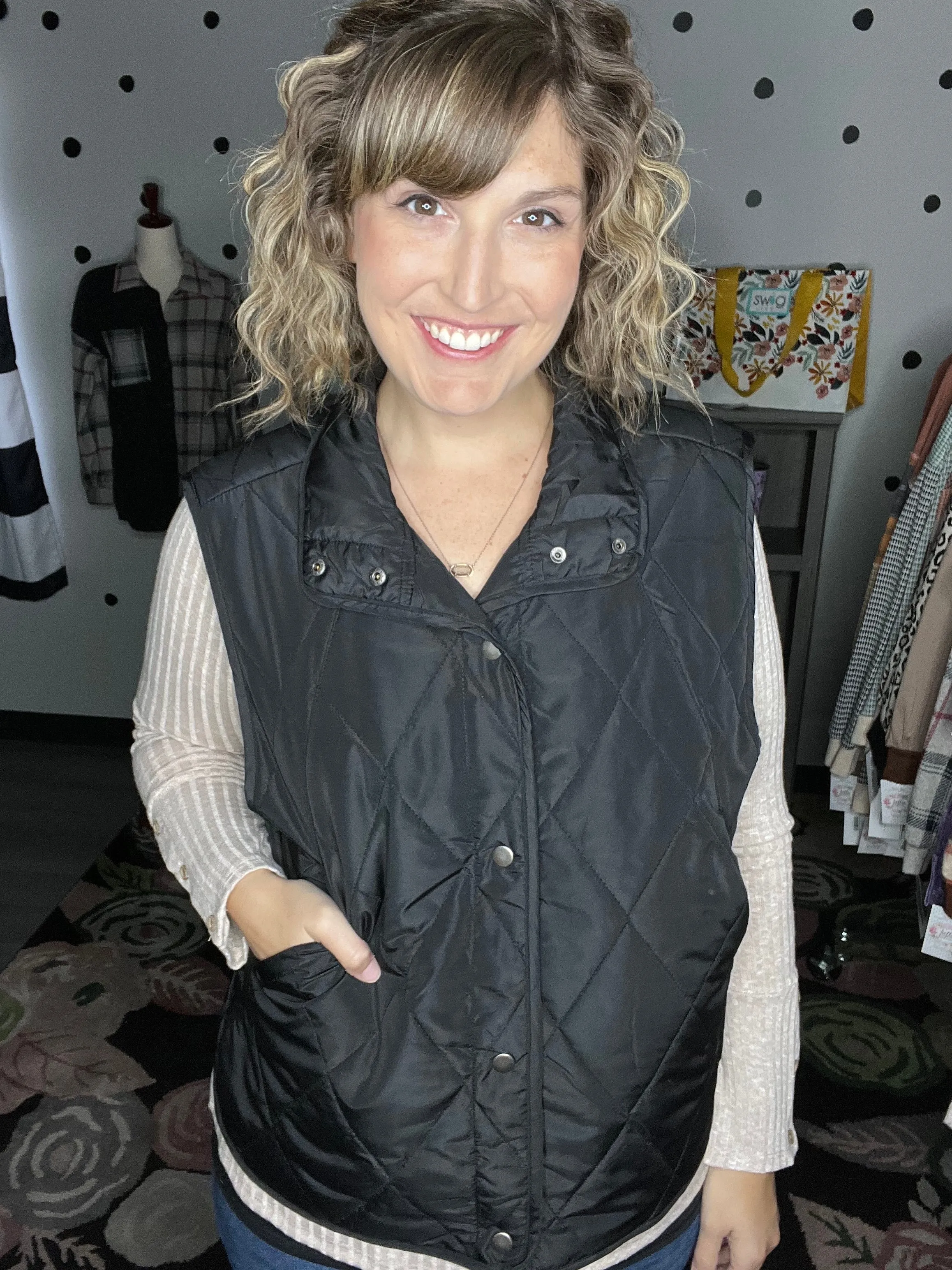 Quilted Snap Up Vests | 3 Colors