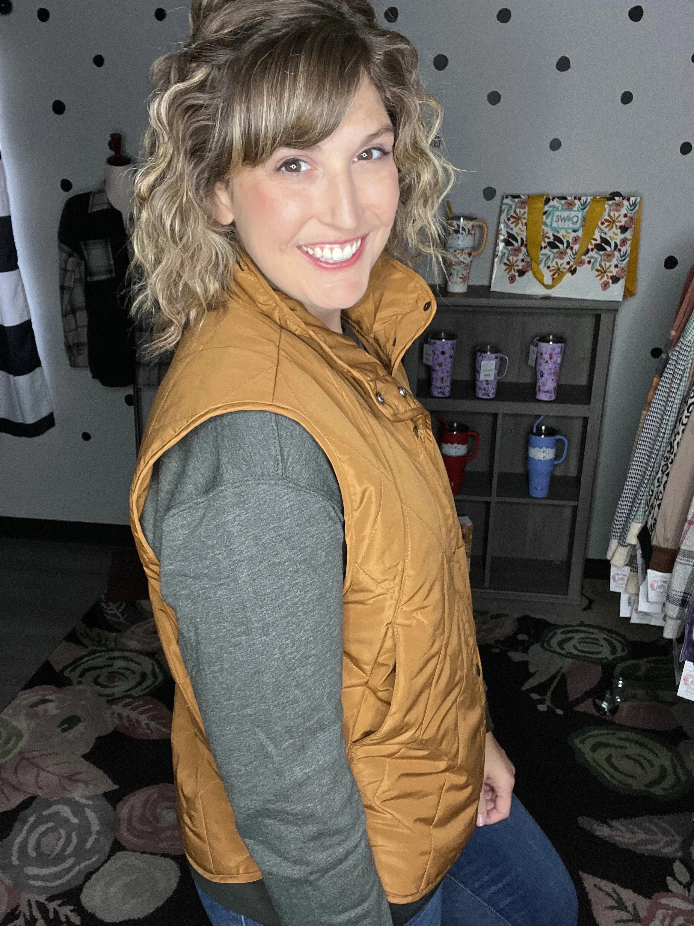 Quilted Snap Up Vests | 3 Colors