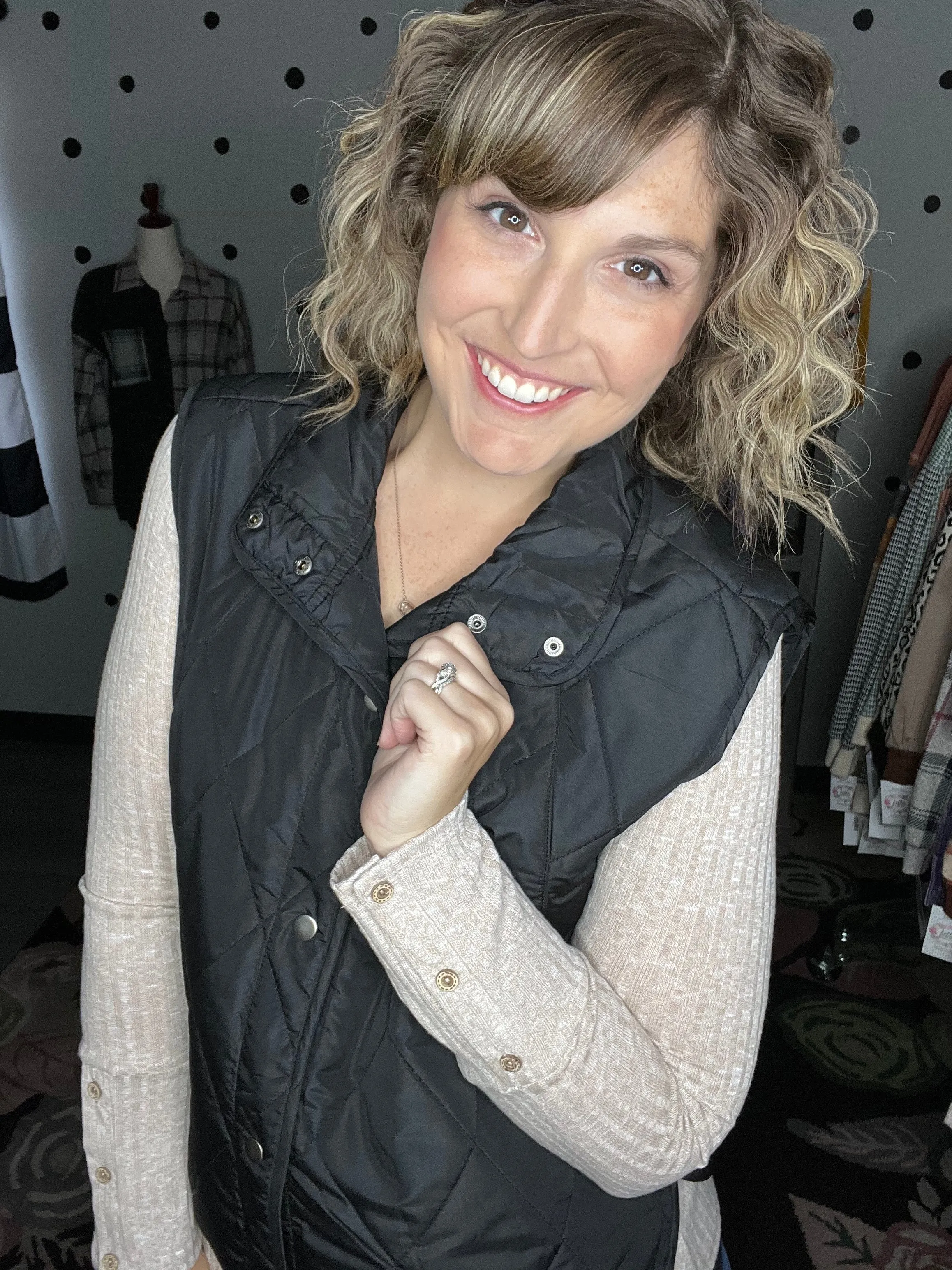 Quilted Snap Up Vests | 3 Colors