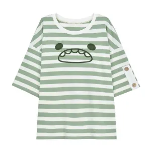 "MONSTER STRIPED" T-SHIRT / OVERALLS N081102