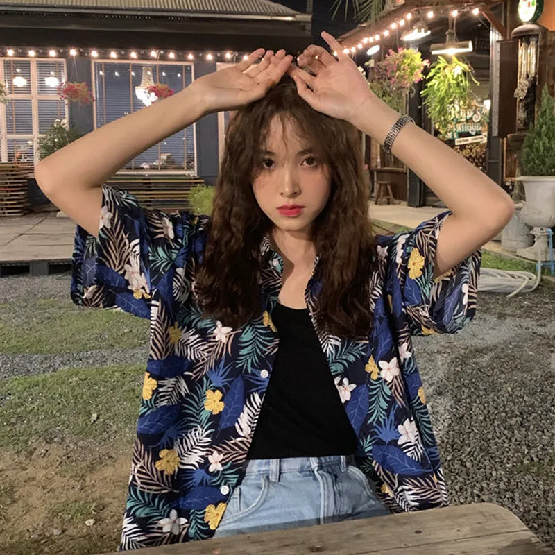 "PRINTED FLOWER" SHORT SLEEVE SHIRT S031105
