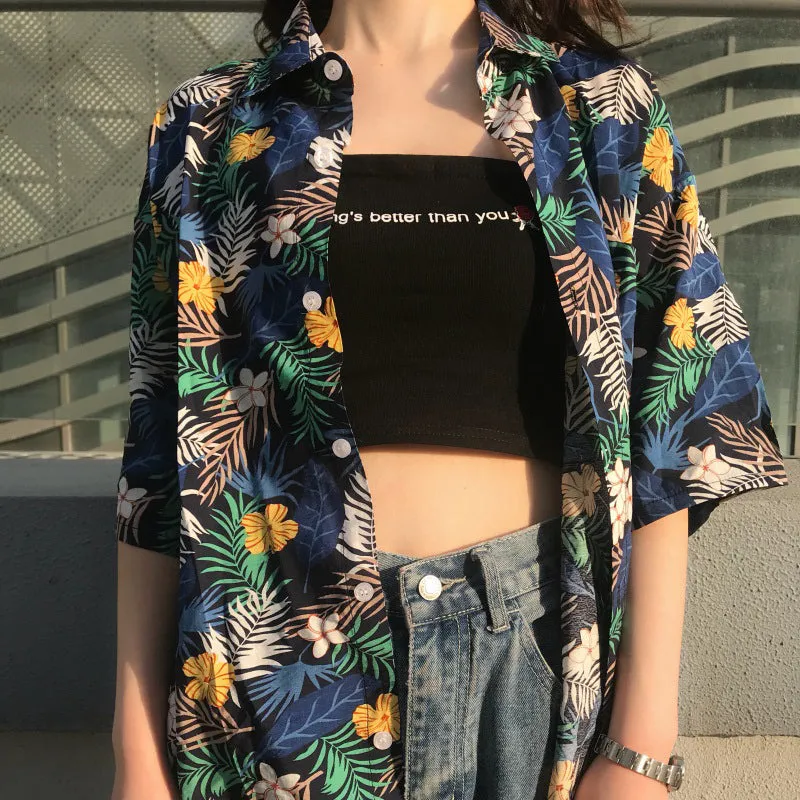 "PRINTED FLOWER" SHORT SLEEVE SHIRT S031105