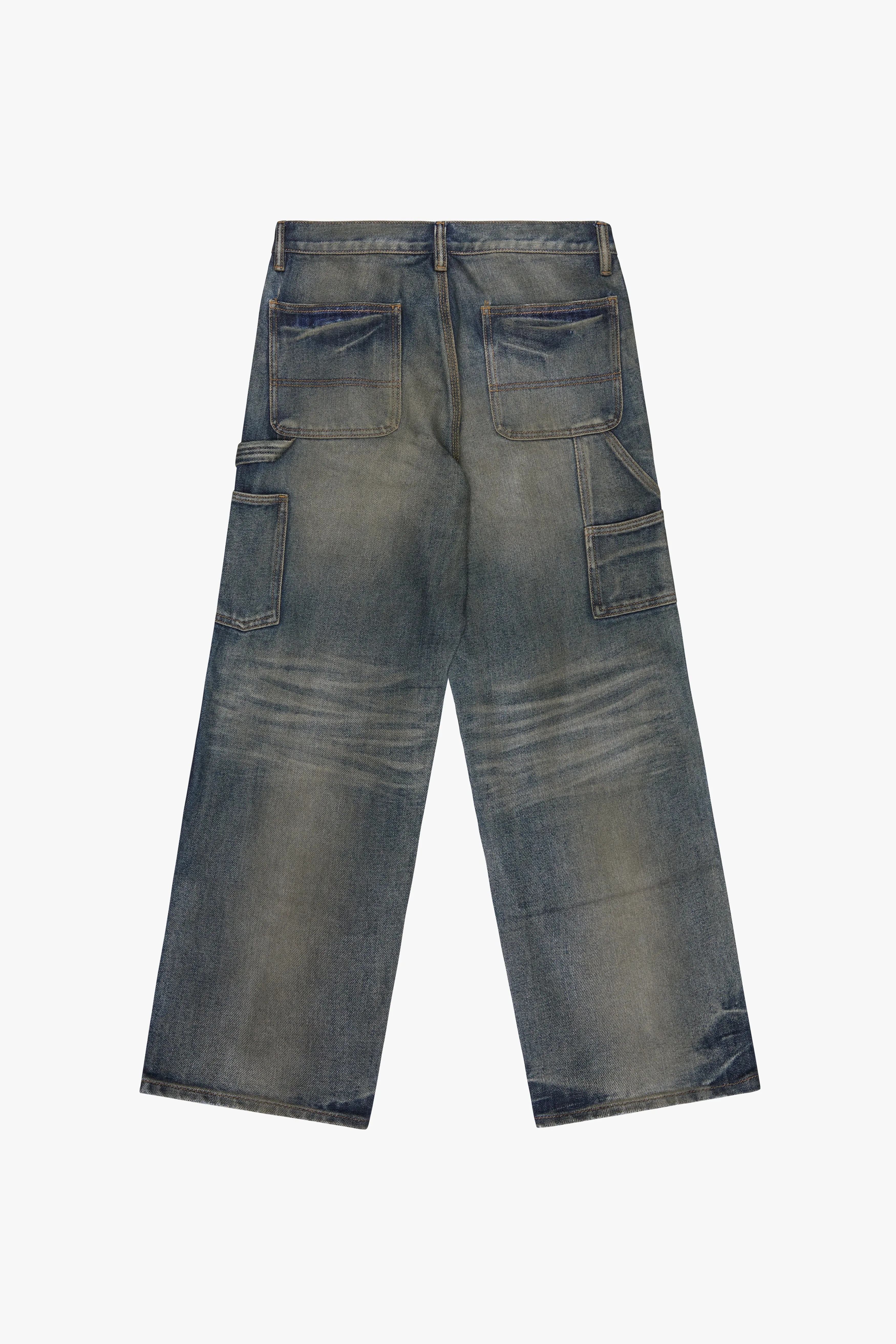 "Wise" Oil Washed Distressed Jeans
