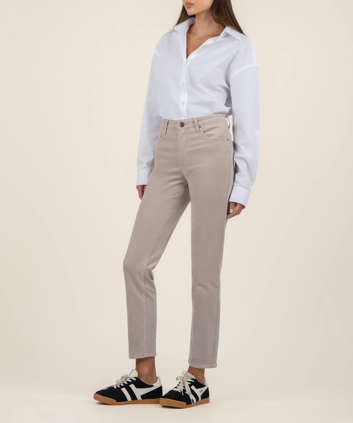 Rachael Corduroy Mom Jean, Long - FINAL SALE