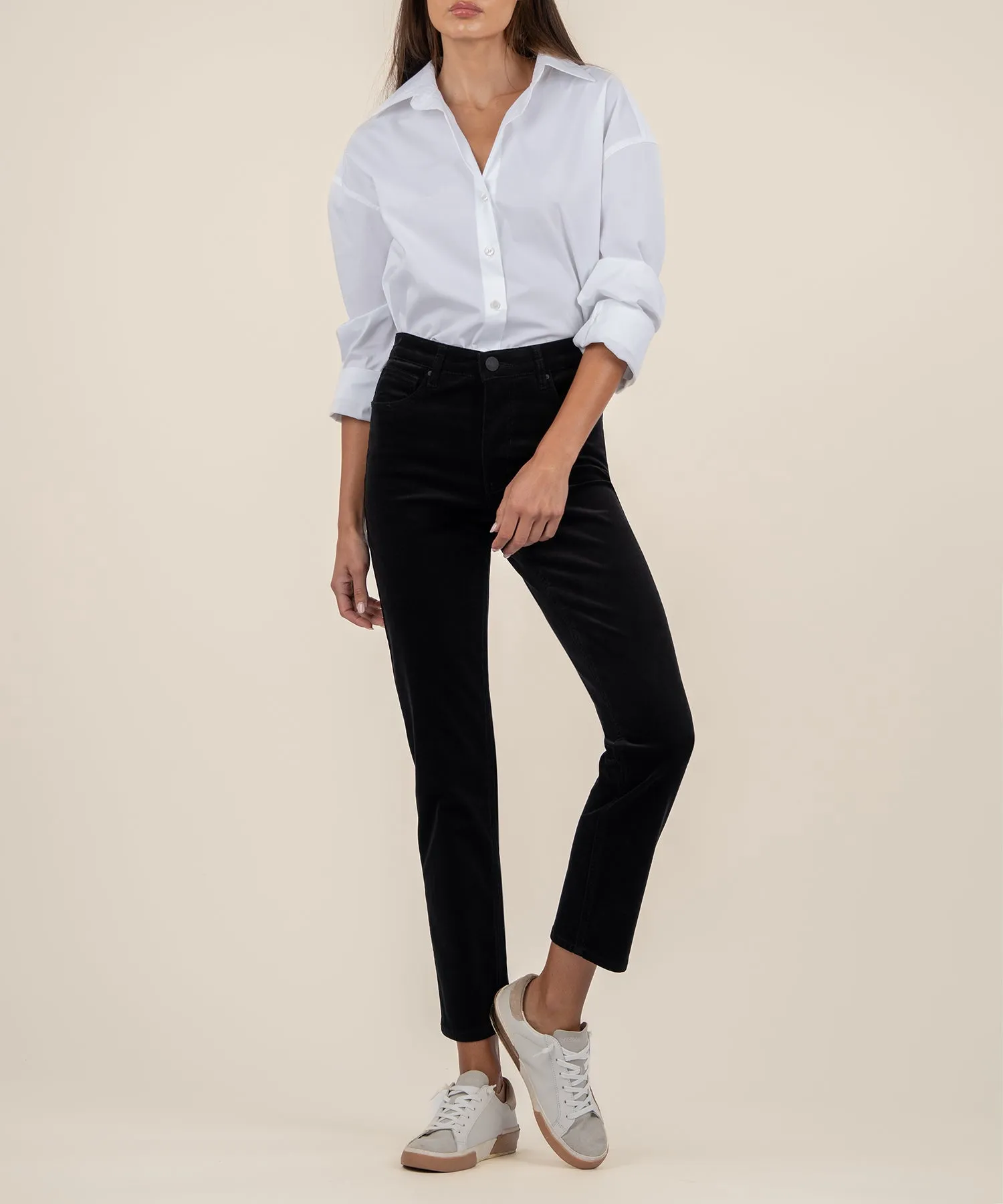 Rachael Petite Corduroy Mom Jean - FINAL SALE