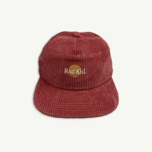 Rad Kid Pinch Front Cord Cap - Eco Red