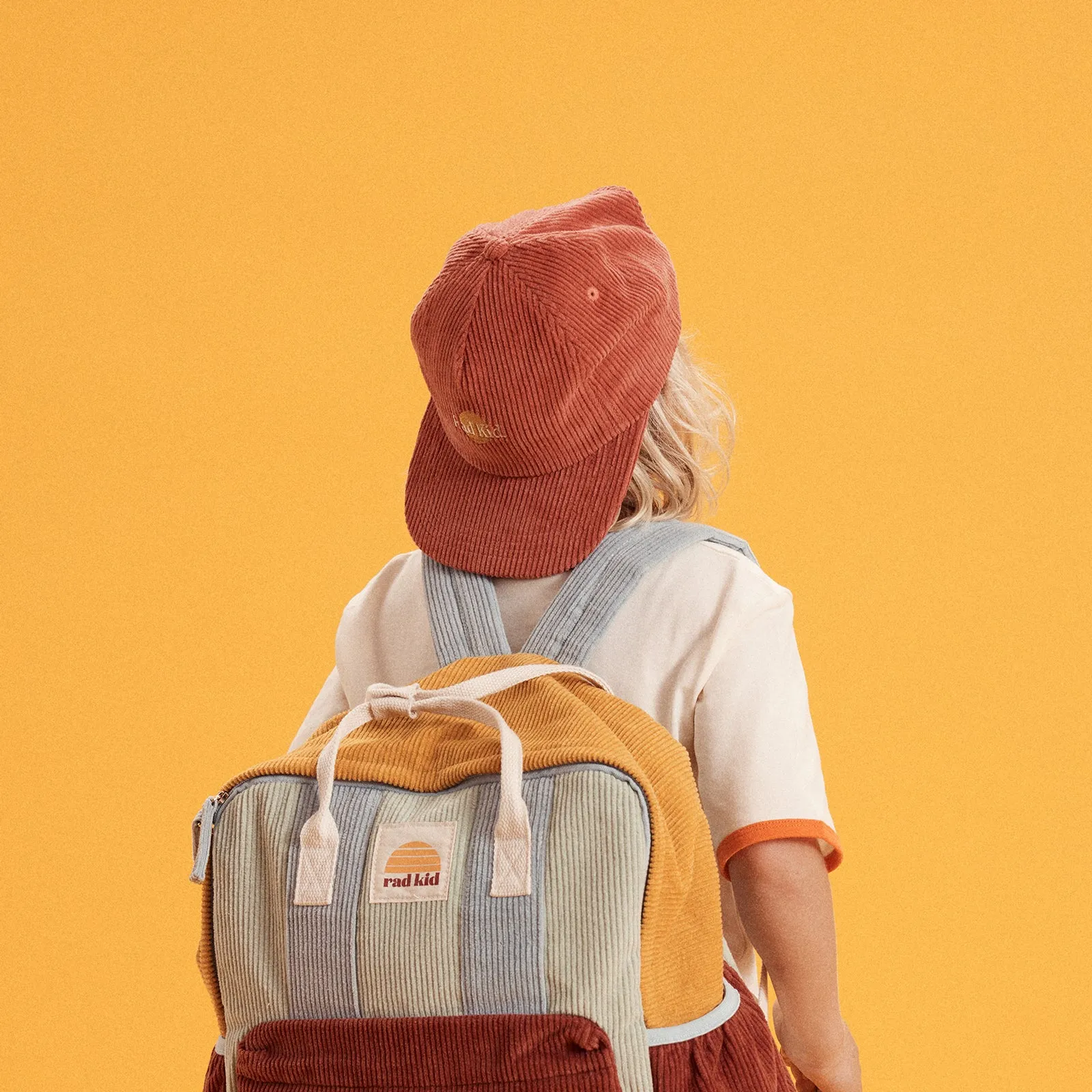 Rad Kid Pinch Front Cord Cap - Eco Red