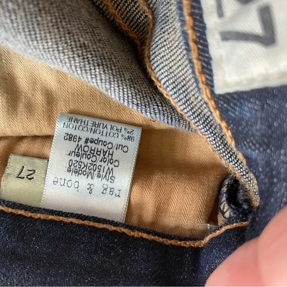 Rag &amp; Bone mid rise skinny jeans in size 27