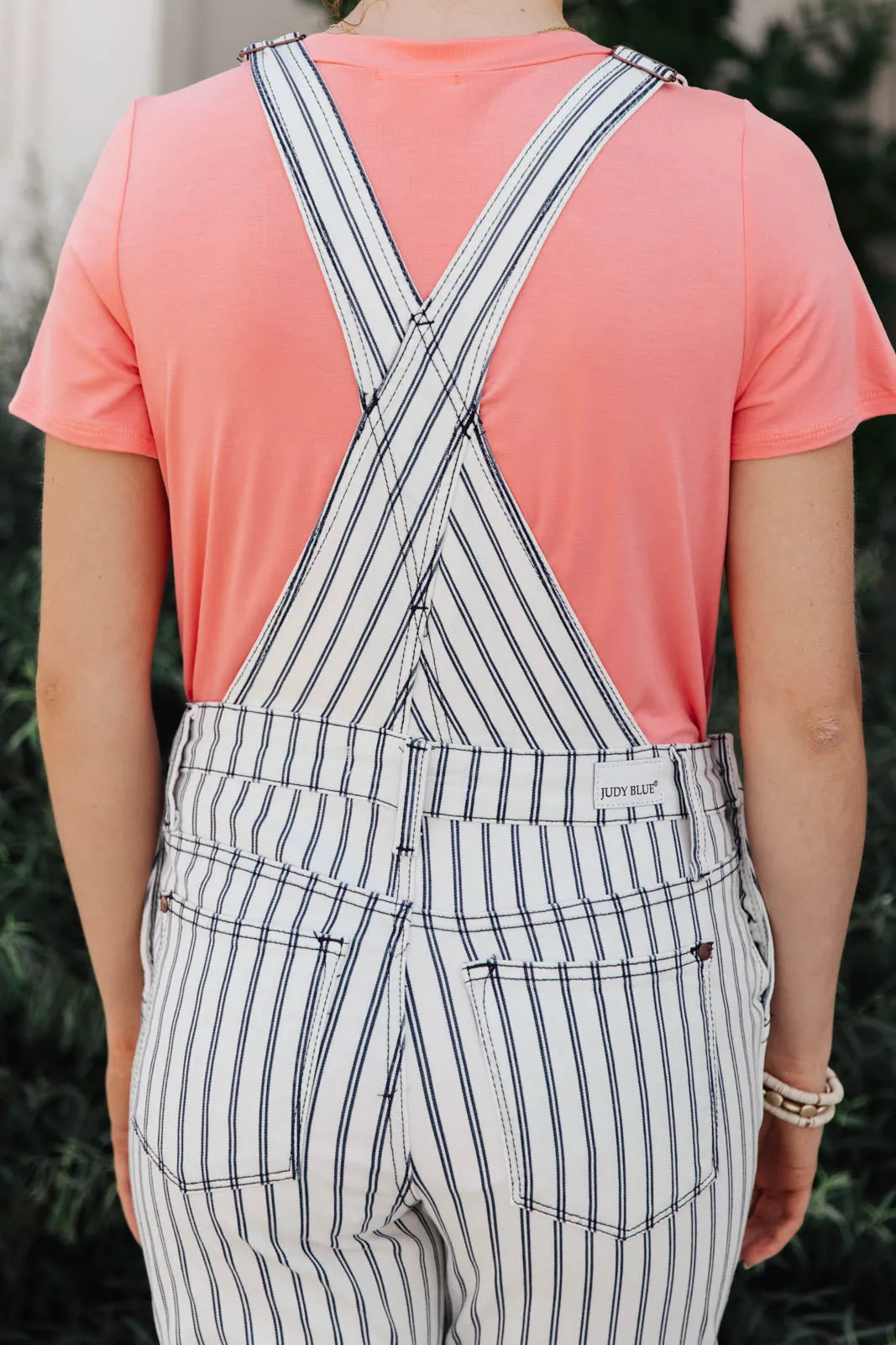 Railroad Stripe Overalls by Judy Blue