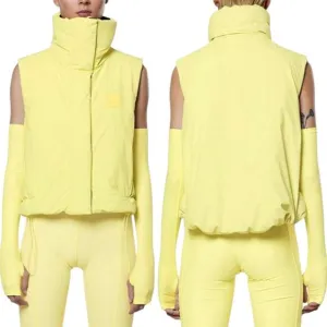 RAINS Loop Vest Puffer Womens Small Waterproof Windproof Gorpcore Yellow Straw