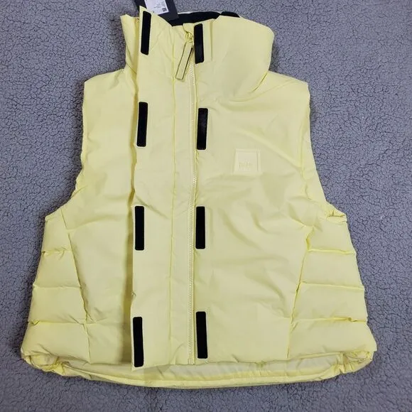 RAINS Loop Vest Puffer Womens Small Waterproof Windproof Gorpcore Yellow Straw