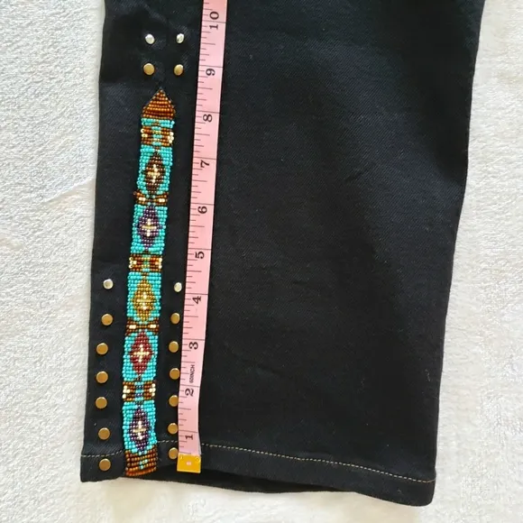 Ralph Lauren Beaded High Rise Straight Ankle Jeans--Sz 33/16